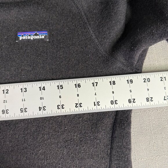Patagonia Women's Better Sweater Jacket MEDIUM Black 3/4 Zip Custom Logo Outdoor - Picture 7 of 11